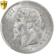 France, Napoleon III, 1 Franc, 1855, Paris, ancre, Silver, PCGS, MS(64)