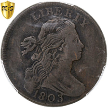 États-Unis, Cent, Draped Bust, 1803, Philadelphie, Small Date, Cuivre, PCGS