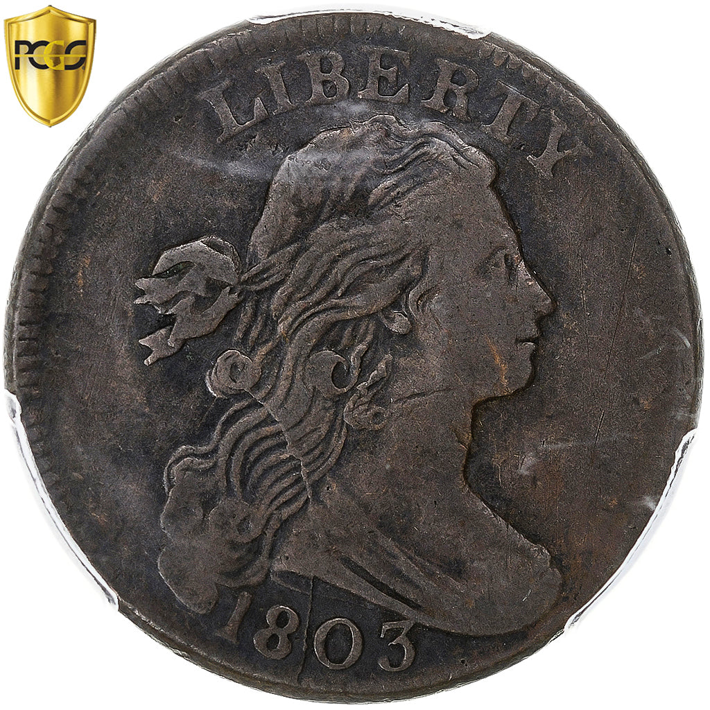 Stati Uniti, 1 Cent, Draped Bust, 1803, Philadelphia, Large date & fraction