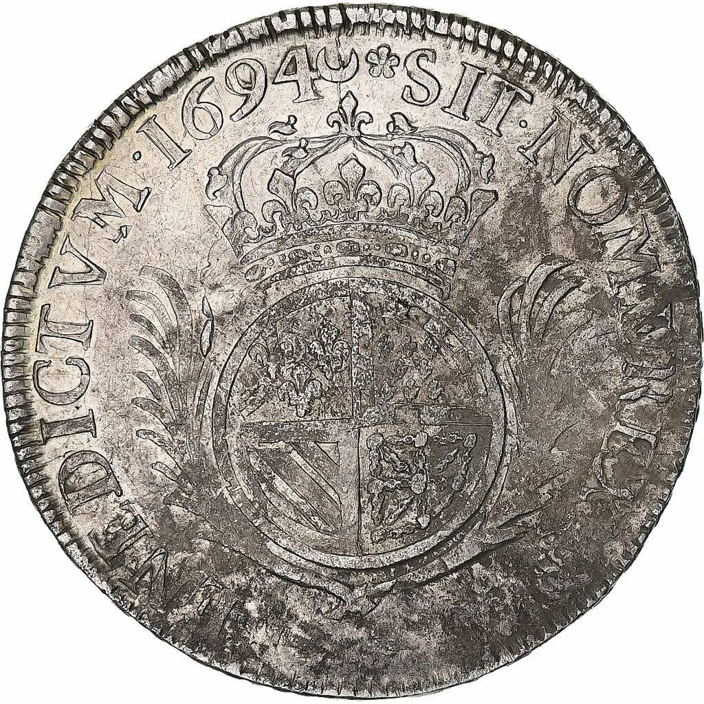 Francia, Louis XIV, Écu de Flandre aux palmes, 1694, Lille, Argento, BB
