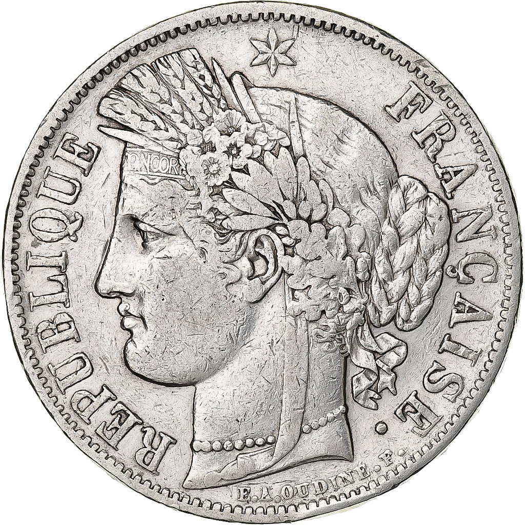Francia, 5 Francs, Cérès, 1849, Paris, Argento, BB, Gadoury:719