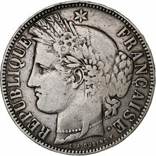 France, 5 Francs, Cérès, 1871, Bordeaux, Silver, VF(30-35), Gadoury:742