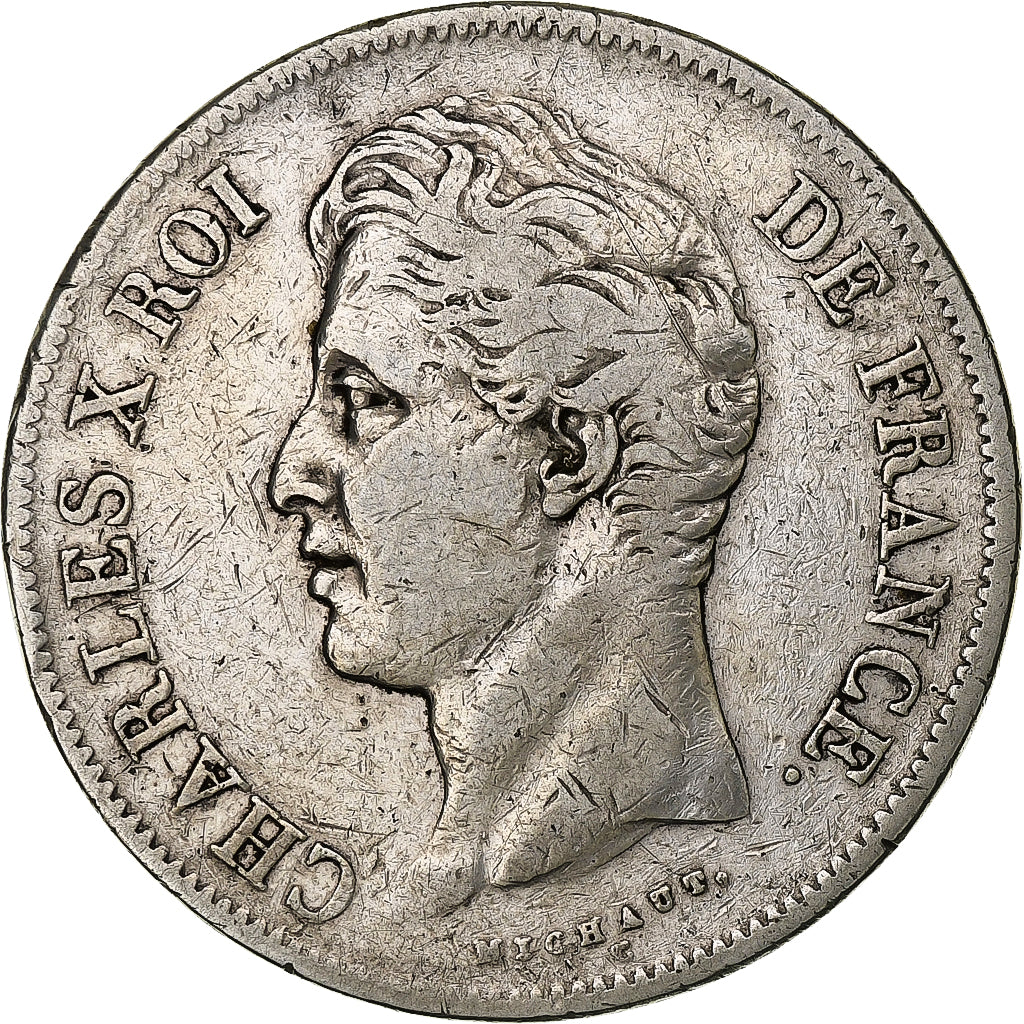 France, Charles X, 5 Francs, 1829, Paris, Silver, VF(30-35), Gadoury:644