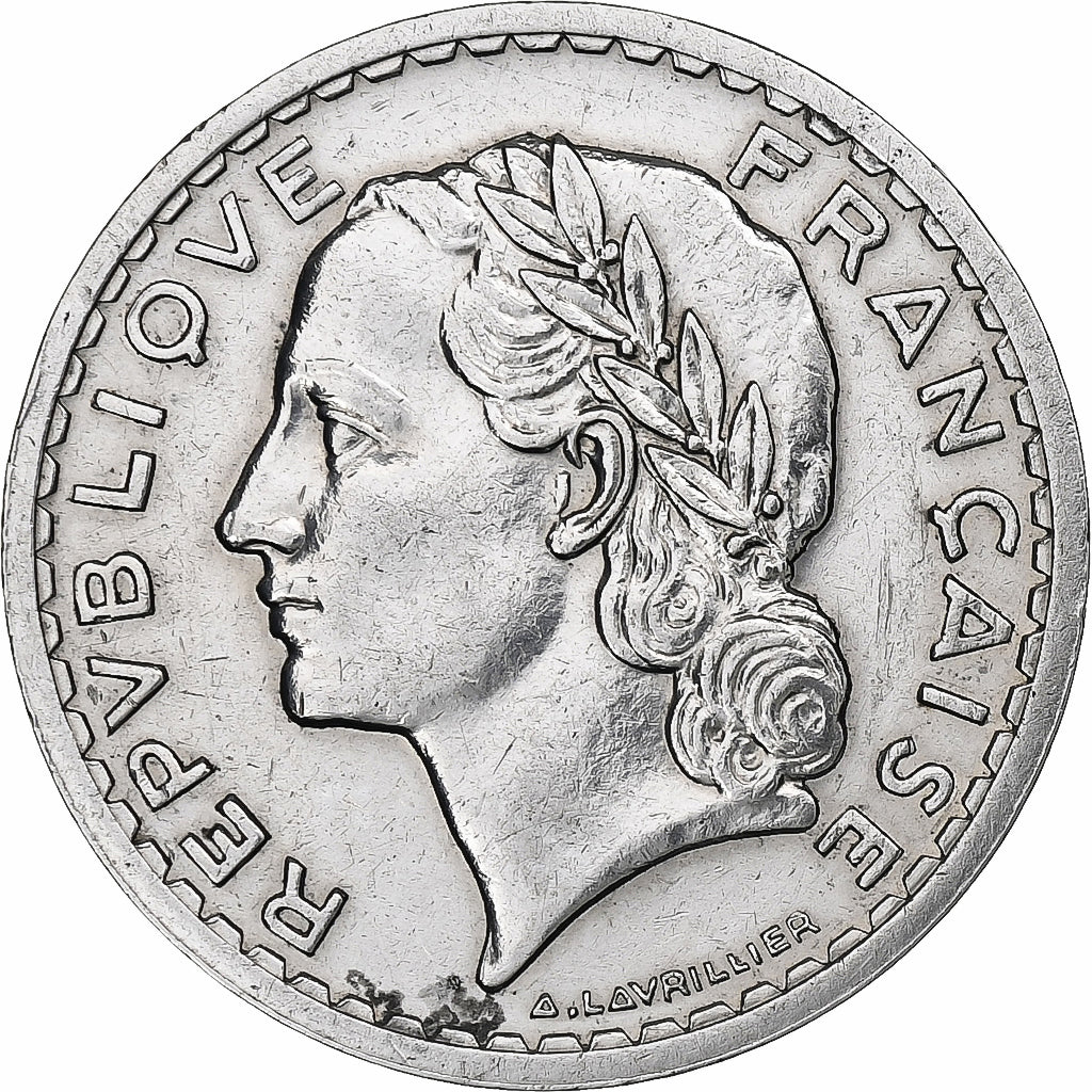 Francia, 5 Francs, Lavrillier, 1946, Castelsarrasin, Alluminio, SPL-