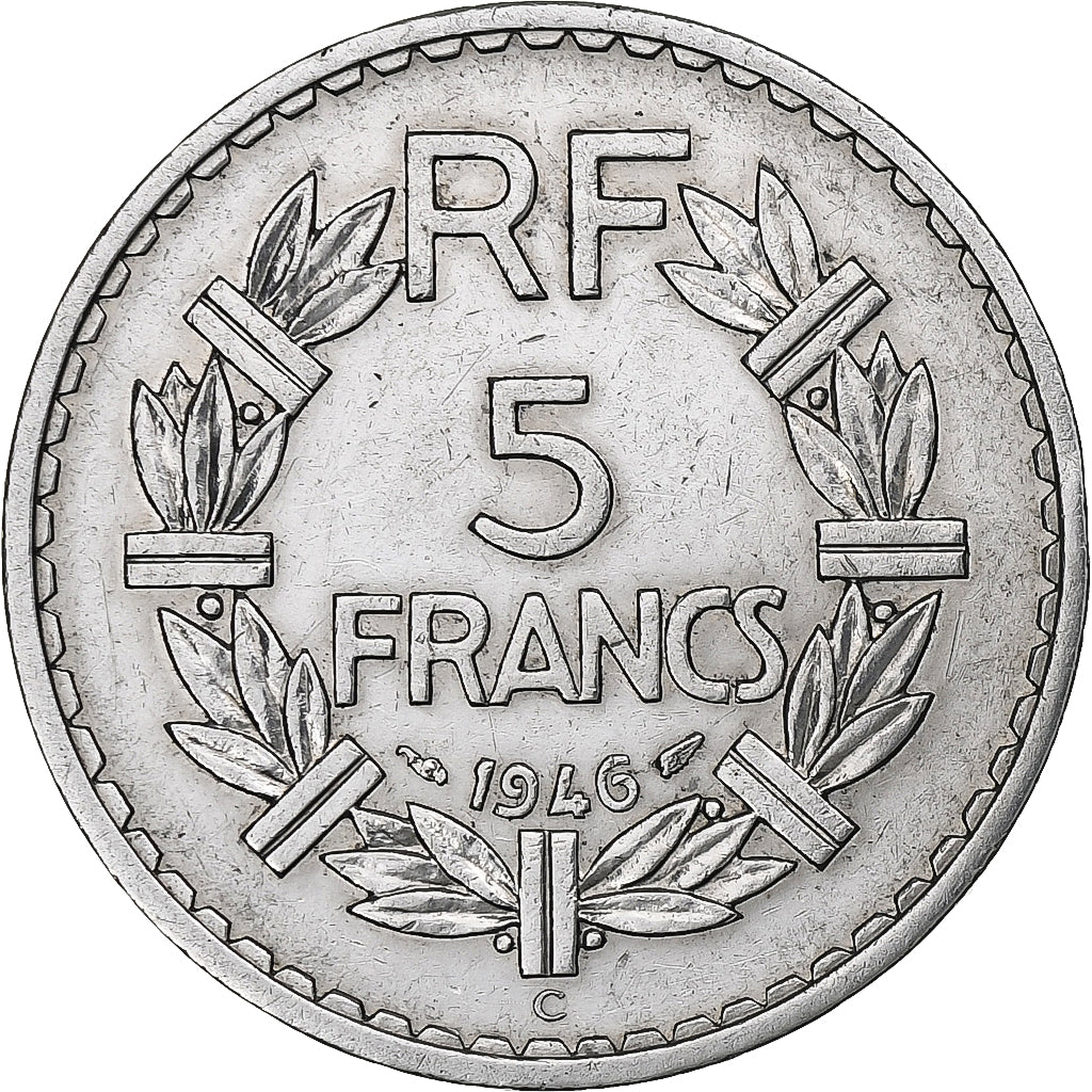 Francia, 5 Francs, Lavrillier, 1946, Castelsarrasin, Alluminio, SPL-
