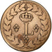 France, Louis XVIII, 1 Décime, 1815, Strasbourg, Bronze, F(12-15), Gadoury:196d