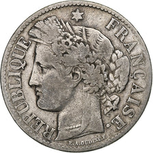 Frankrijk, 2 Francs, Cérès, 1872, Bordeaux, Zilver, FR, Gadoury:530a, KM:817.1