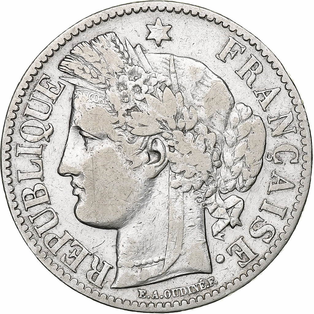 France, 2 Francs, Cérès, 1881, Paris, Silver, VF(30-35), Gadoury:530a