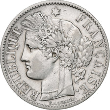 France, 2 Francs, Cérès, 1887, Paris, Argent, TTB, Gadoury:530a, KM:817.1