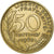 Frankrijk, 50 Centimes, Marianne, 1962, Paris, Col à 4 plis, Aluminum-Bronze