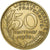 France, 50 Centimes, Marianne, 1962, Paris, Col à 4 plis, Aluminum-Bronze