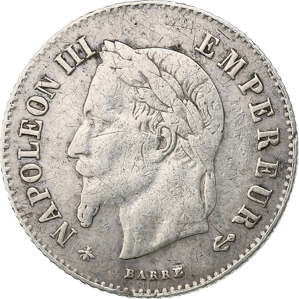 France, Napoleon III, 20 Centimes, 1866, Paris, Silver, VF(30-35), Gadoury:308