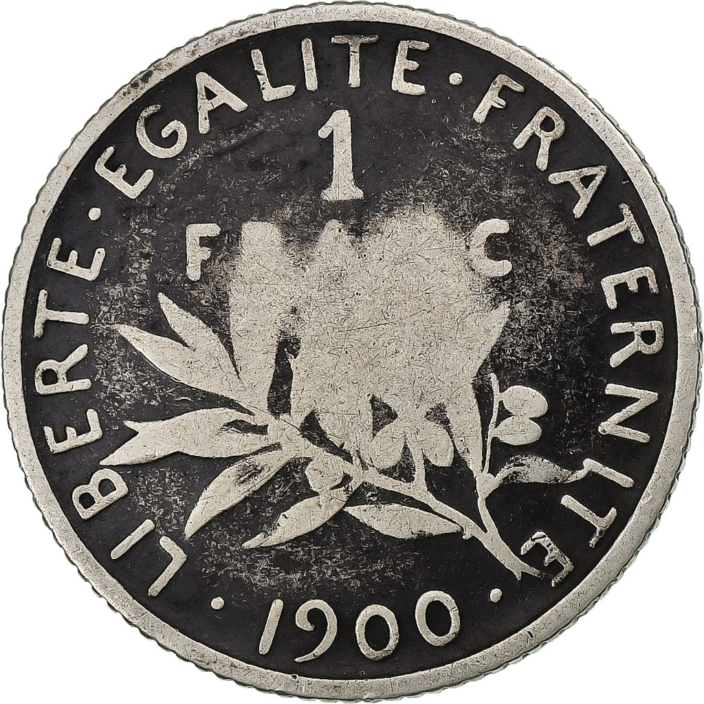 France, 1 Franc, Semeuse, 1900, Paris, Argent, B+, Gadoury:467, KM:844.1