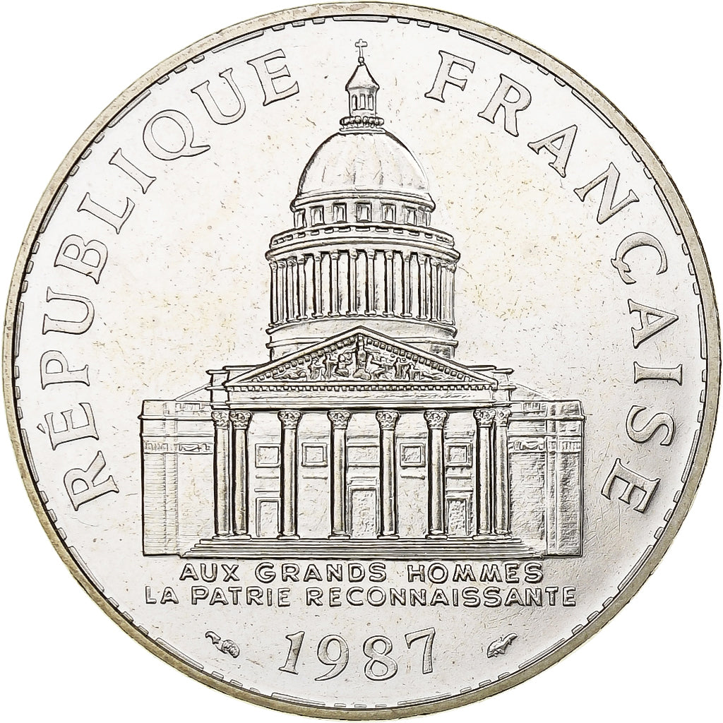 Frankrijk, 100 Francs, Panthéon, 1987, MDP, série FDC, Zilver, UNC