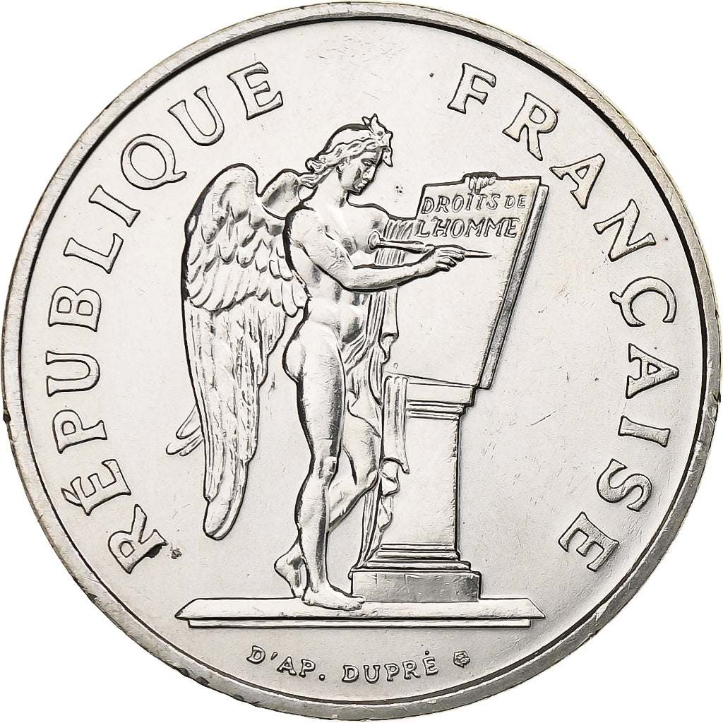 Francia, 100 Francs, Droits de l'Homme, 1989, MDP, Argento, SPL, Gadoury:904