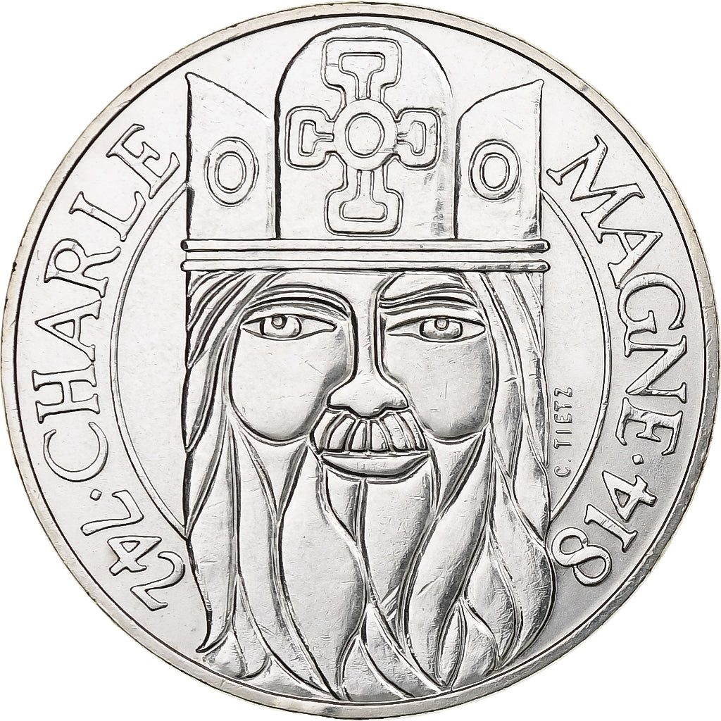 Francia, 100 Francs, Charlemagne, 1990, MDP, Argento, SPL, Gadoury:905, KM:982