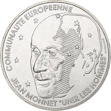 France, 100 Francs, Jean Monnet, 1992, MDP, Silver, MS(60-62), Gadoury:907