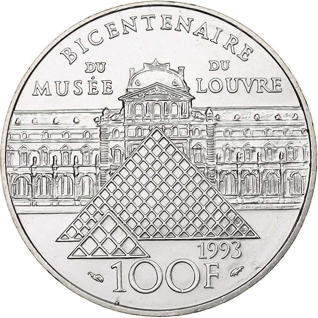 France, 100 Francs, Liberté guidant le peuple, 1993, MDP, Silver, MS(60-62)