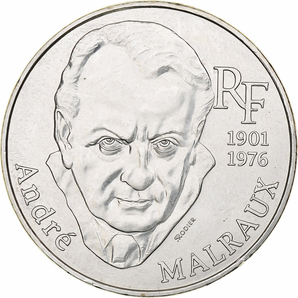 Frankreich, 100 Francs, André Malraux, 1997, MDP, Silber, UNZ, Gadoury:954