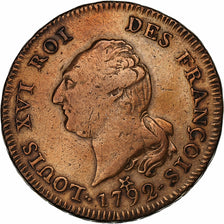 France, Louis XVI, 30 sols françois, 1792 / AN 4, Lille, Faux d'époque, Bronze