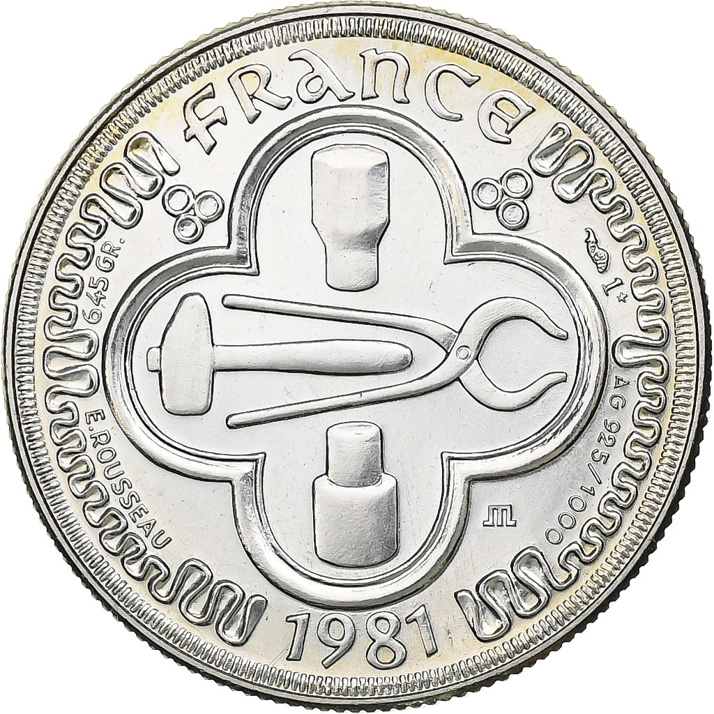 France, Medal, Franc à Cheval, Jean II Le Bon, 1981, Silver, MS(63)