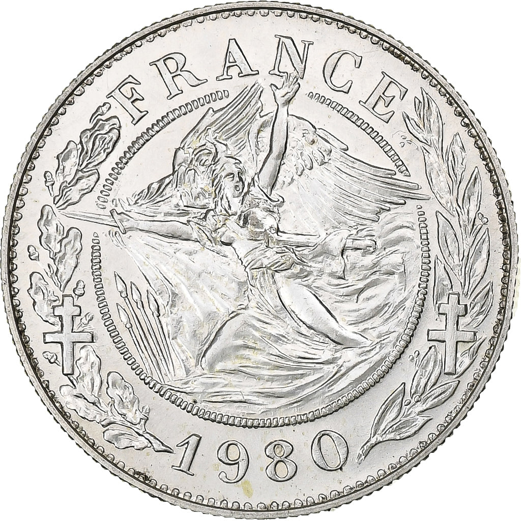 Frankreich, betaalpenning, Général De Gaulle, 1980, Silber, UNZ