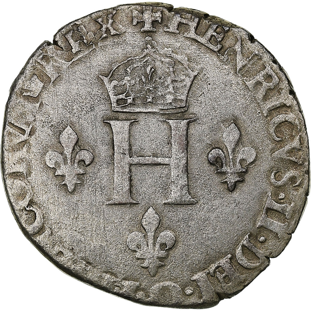 France, Henri II, Double Sol Parisis, 1550, Paris, Billon, EF(40-45)