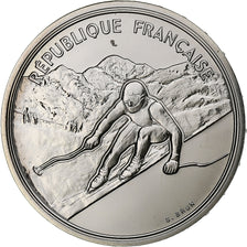 France, 100 Francs, Albertville 92, Ski de descente, 1989, MDP, ESSAI, Argent