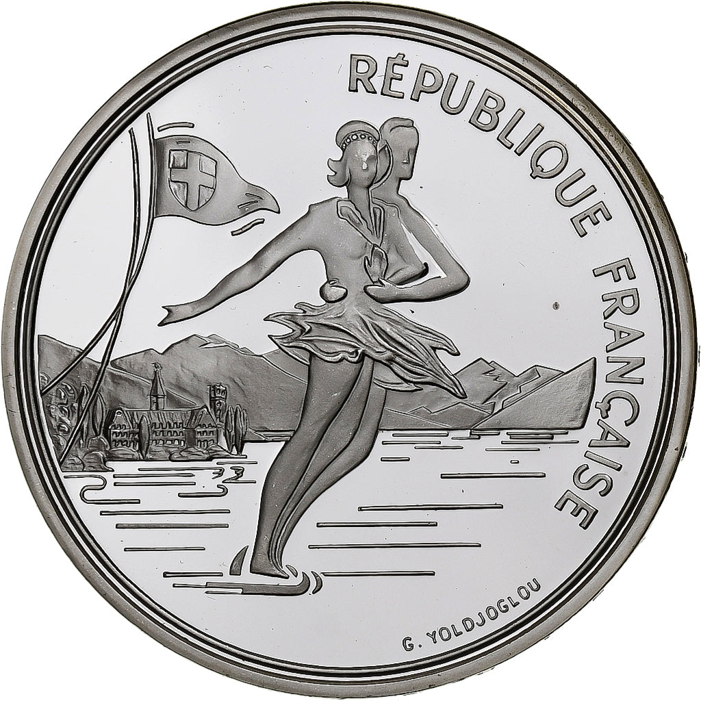 Frankreich, 100 Francs, 1992 Olympics, Albertville, Figure skating, 1989, MDP