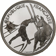 France, 100 Francs, 1992 Olympics, Albertville, Free-style Skiing, 1990, MDP