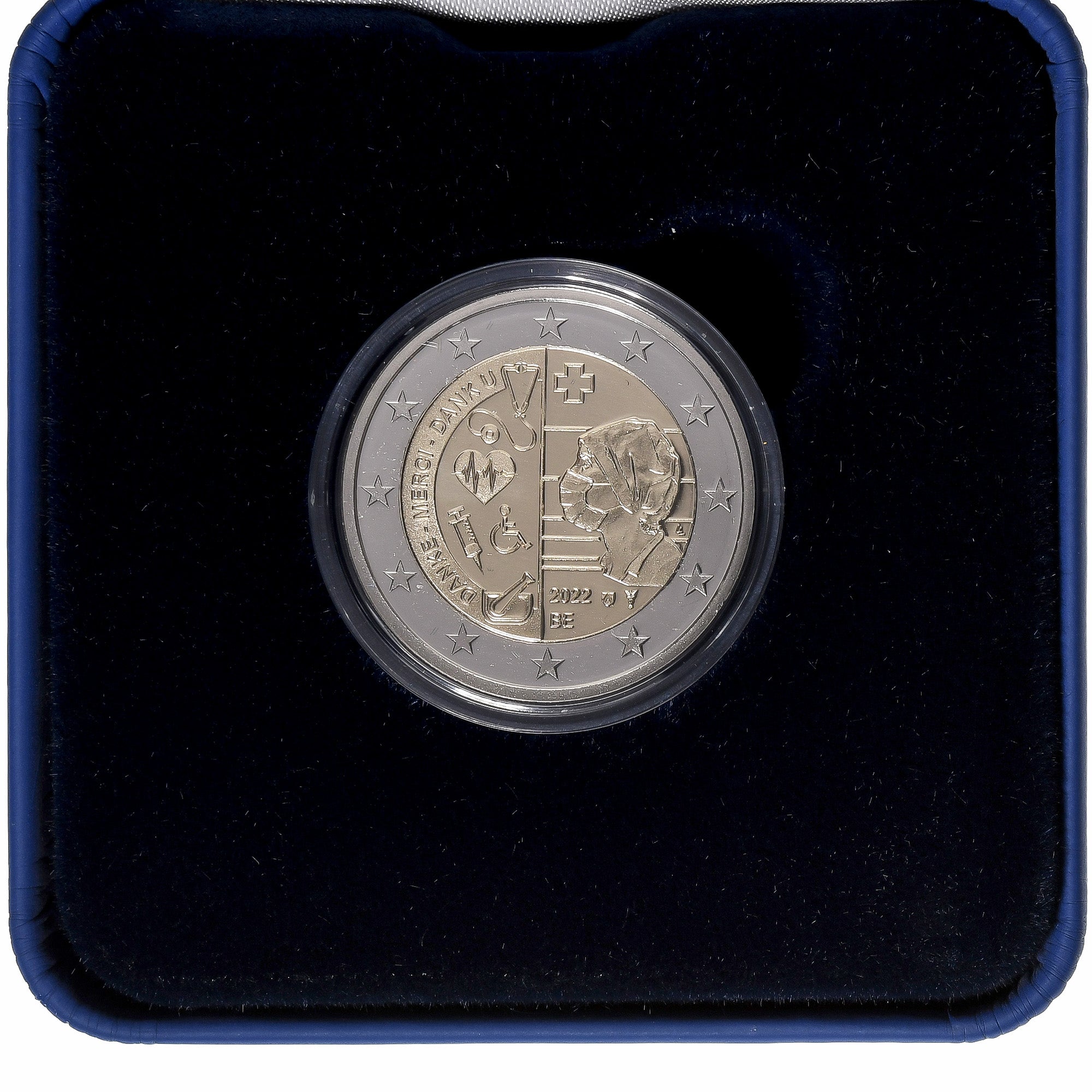 Belgien, 2 Euro, Covid 19, PP, 2022, Brussels, Bi-Metallic, STGL