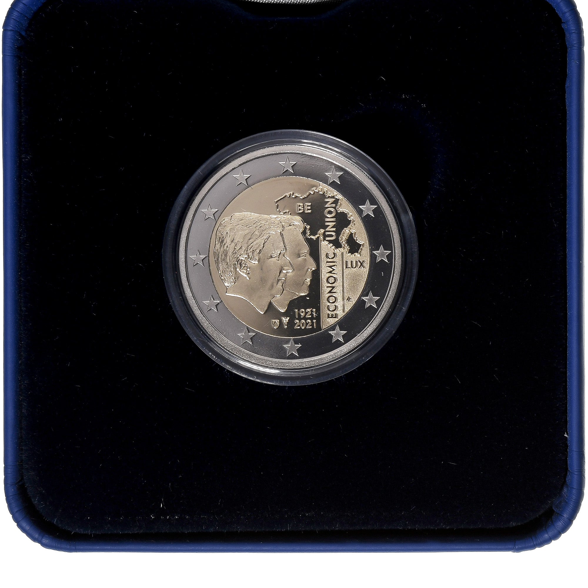 Belgium, 2 Euro, Belgium-Luxembourg economic union, Proof, 2021, Brussels