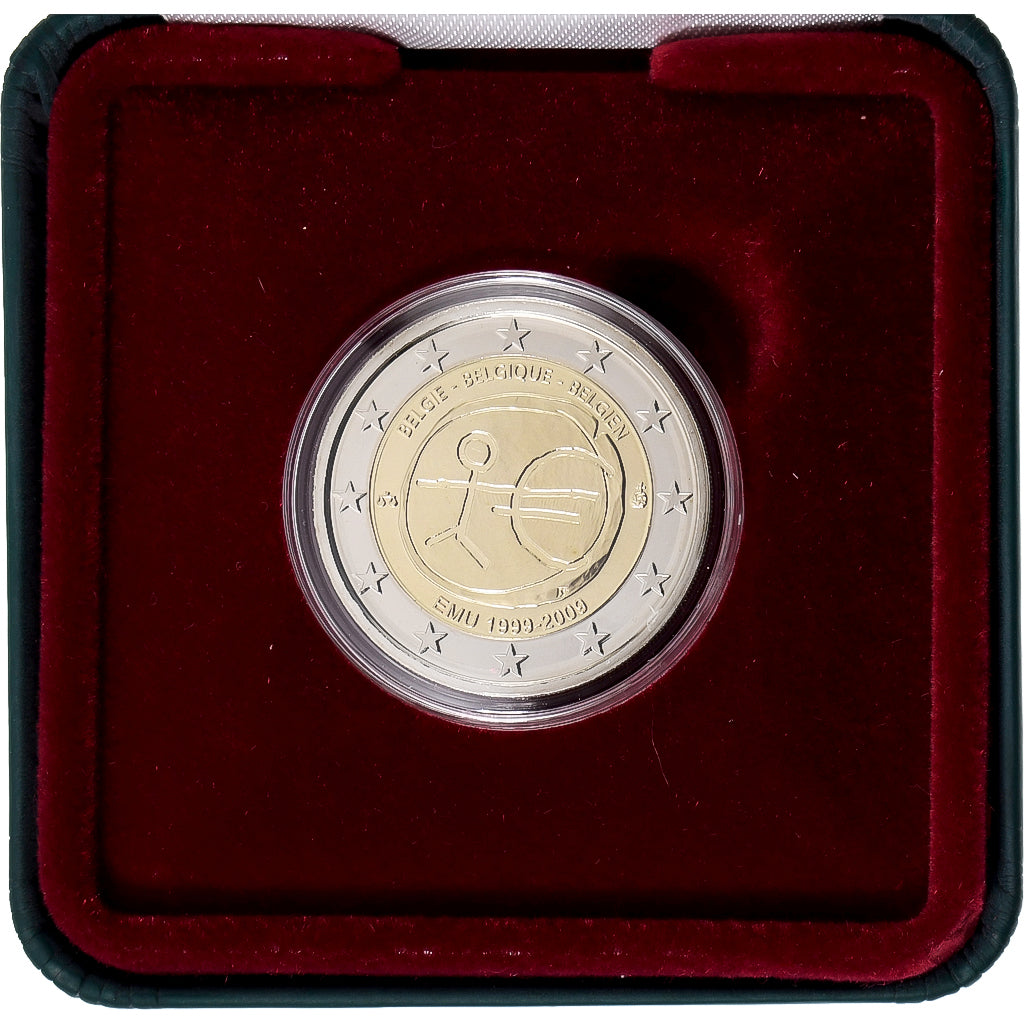 Belgium, 2 Euro, Monetary Union, Proof, 2009, Brussels, Bi-Metallic, MS(65-70)