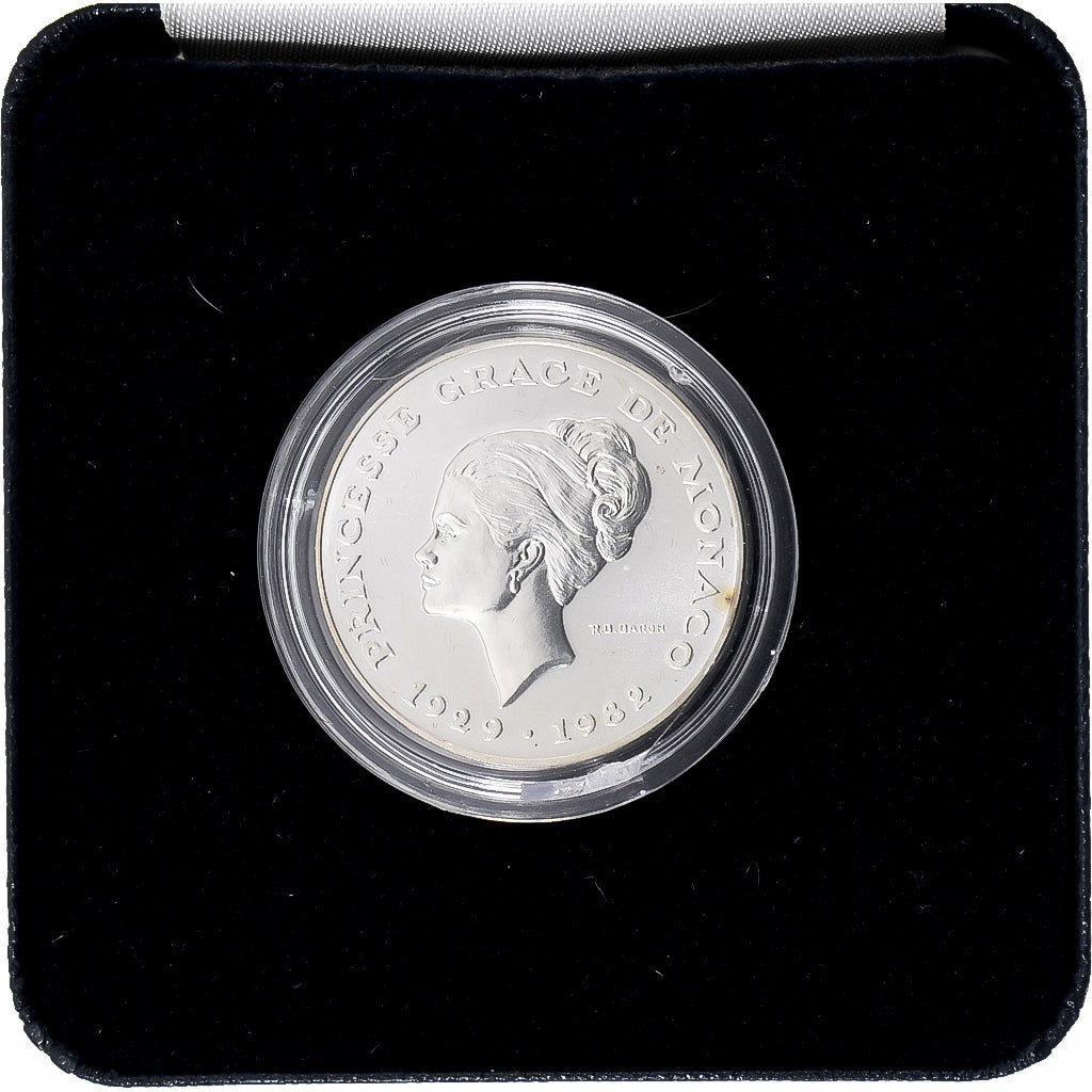 Monaco, 10 Francs, Princesse Grace, 1982, MDP, Silver, MS(65-70), Gadoury:MC158