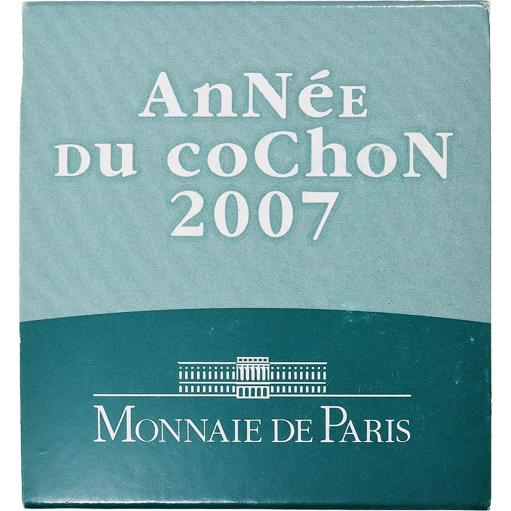 France, 1/4 Euro, année du cochon, BU, 2007, MDP, Silver, MS(65-70)