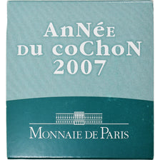 France, 1/4 Euro, année du cochon, BU, 2007, MDP, Silver, MS(65-70)