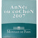 France, 1/4 Euro, année du cochon, BU, 2007, MDP, Silver, MS(65-70)