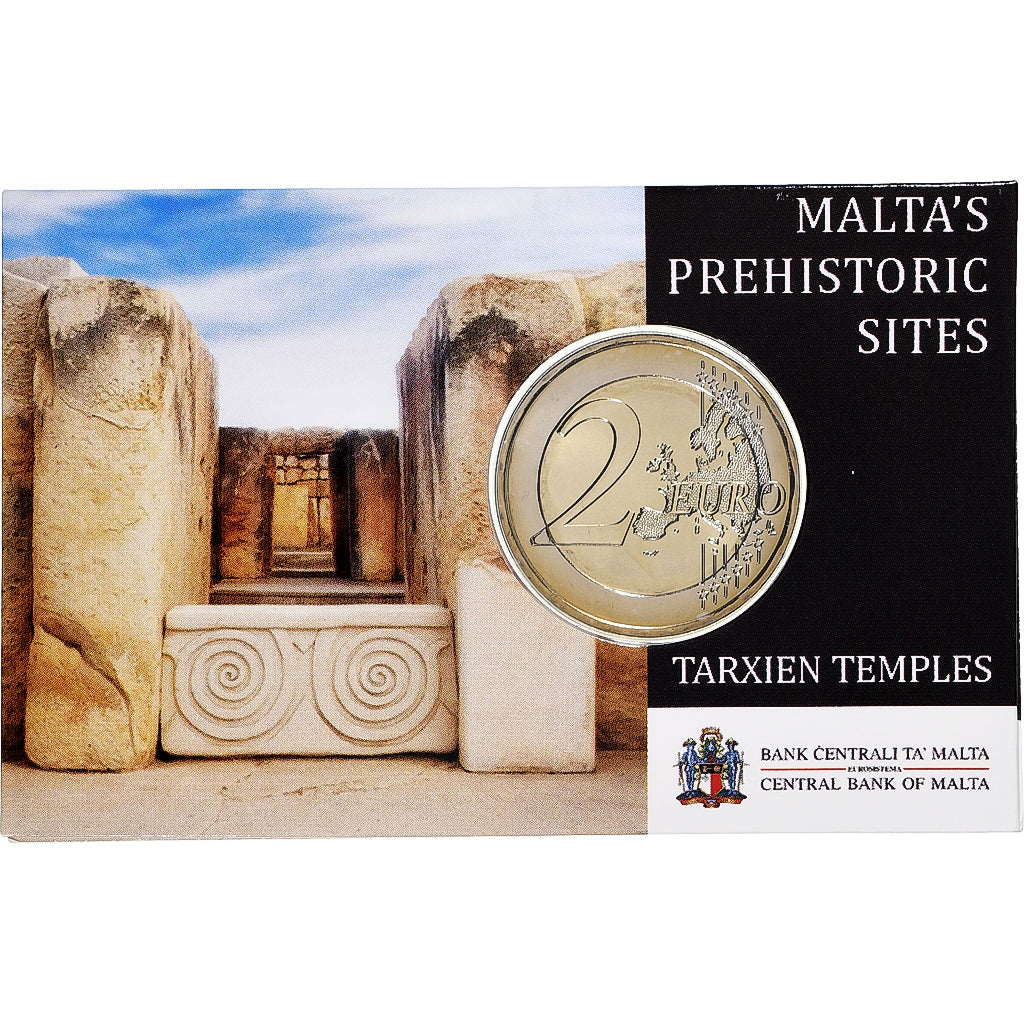 Malta, 2 Euro, Tarxien Temples, Coin card, 2021, Bi-Metallic, MS(65-70)