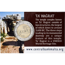 Malta, 2 Euro, Ta' Hagrat temples, Coin card, 2019, Bi-Metallic, MS(65-70)