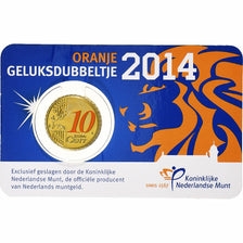 Pays-Bas, 10 Euro Cent, Colorized, 2014, Utrecht, Or nordique, SPL