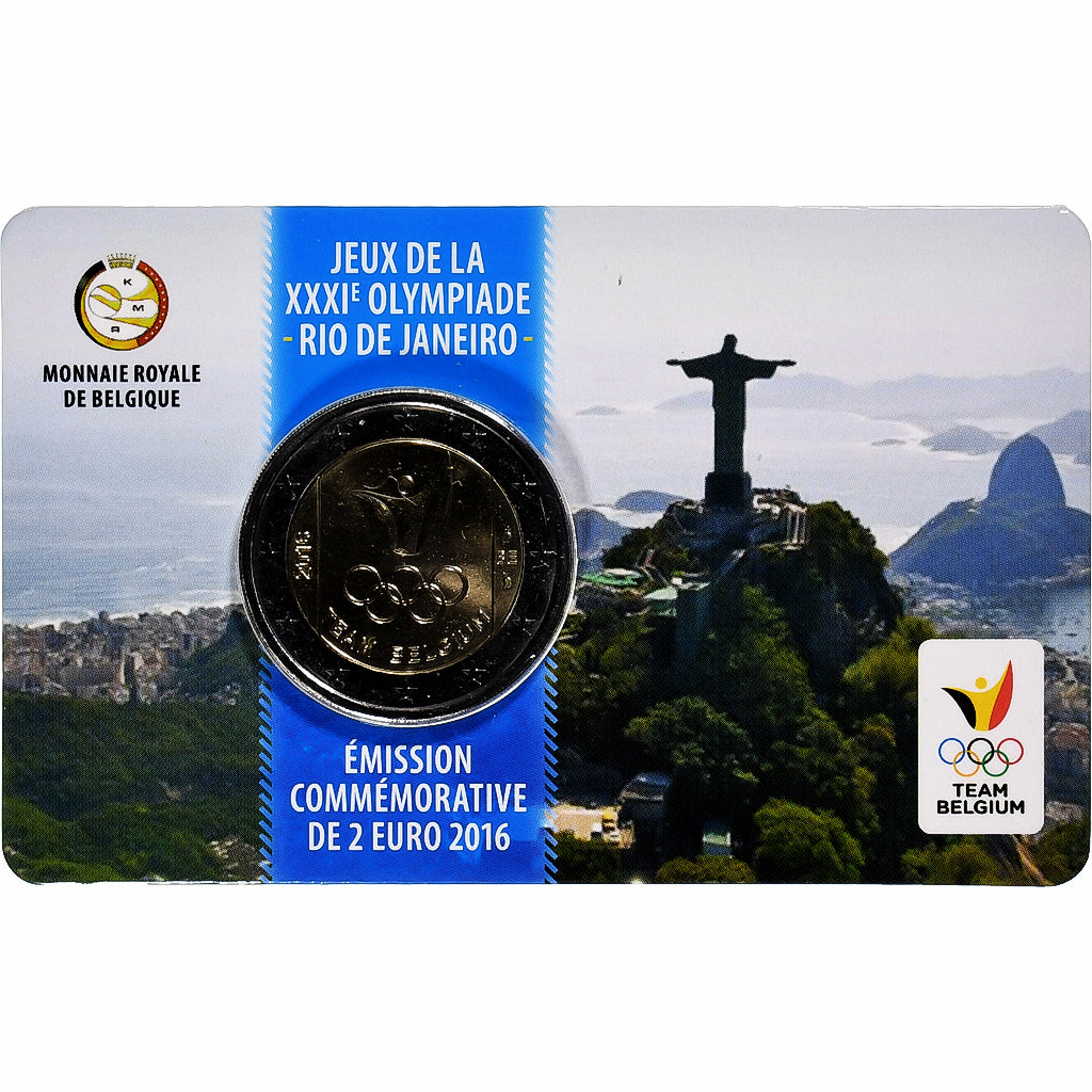 Belgium, 2 Euro, Summer Olympics Rio de Janeiro, Coin card, 2016, Brussels
