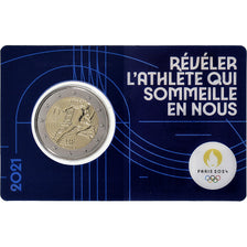 Frankrijk, 2 Euro, Olympic Games Paris 2024, Coin Card. BU, 2021, MDP