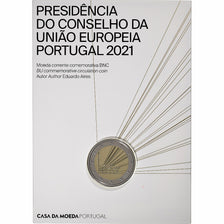 Portugal, 2 Euro, Presidency EU, Coin Card. BU, 2021, Lisbon, Bimetálico, FDC