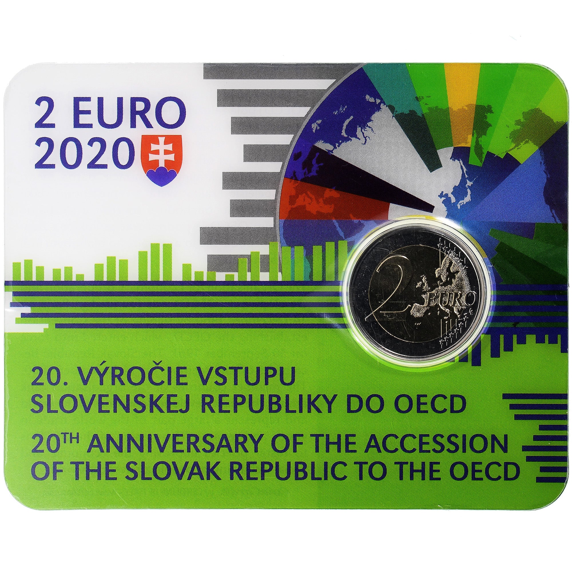 Slovakia, 2 Euro, OECD, Coin Card. BU, 2020, Kremnica, Bi-Metallic, MS(65-70)