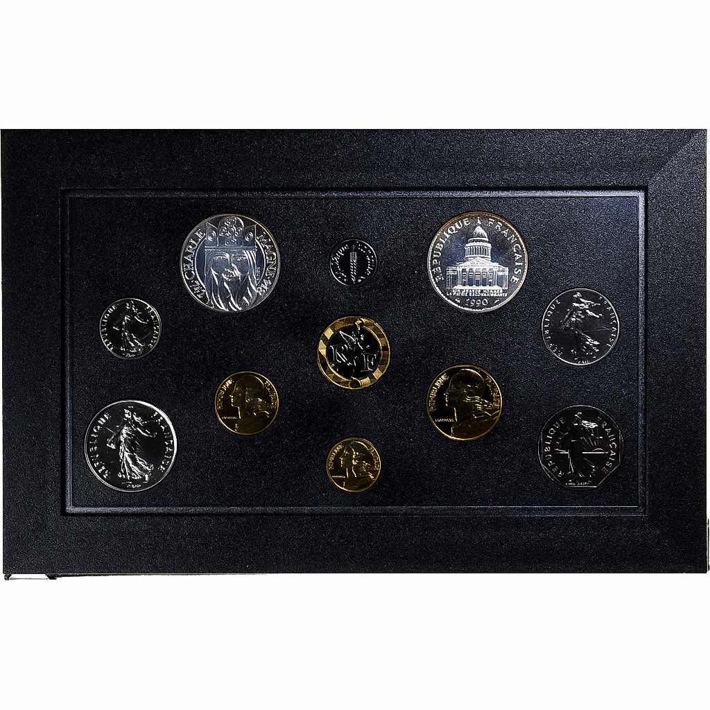 Francja, Coffret 1 c. à 100 frs., 1990, MDP, série FDC, ND, MS(65-70)