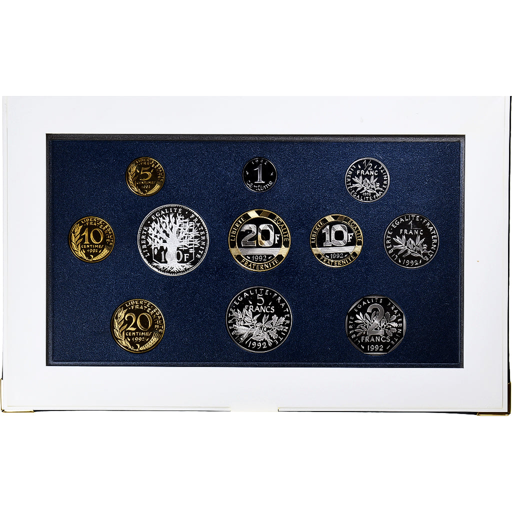 Frankreich, Coffret 1 c. à 100 frs., 1992, MDP, Série BE, STGL
