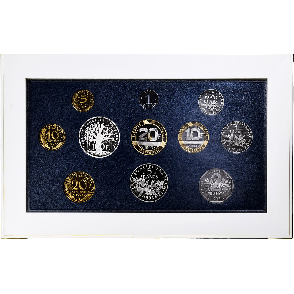 Frankreich, Coffret 1 c. à 100 frs., 1993, MDP, Série BE, STGL