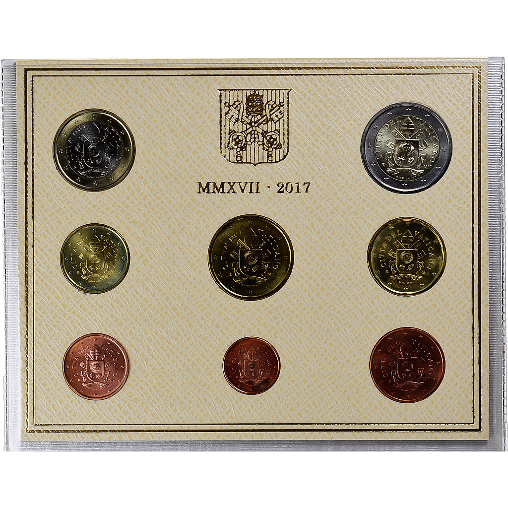 CIDADE DO VATICANO, Pope Francis I, Set 1 ct. - 2 Euro, BU, 2017, Rome, N/D