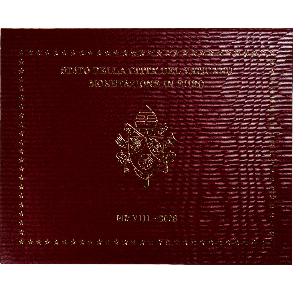 Vaticano, Benedict XVI, Set 1 ct. - 2 Euro, FDC, 2008, Rome, N/D, MS(65-70)