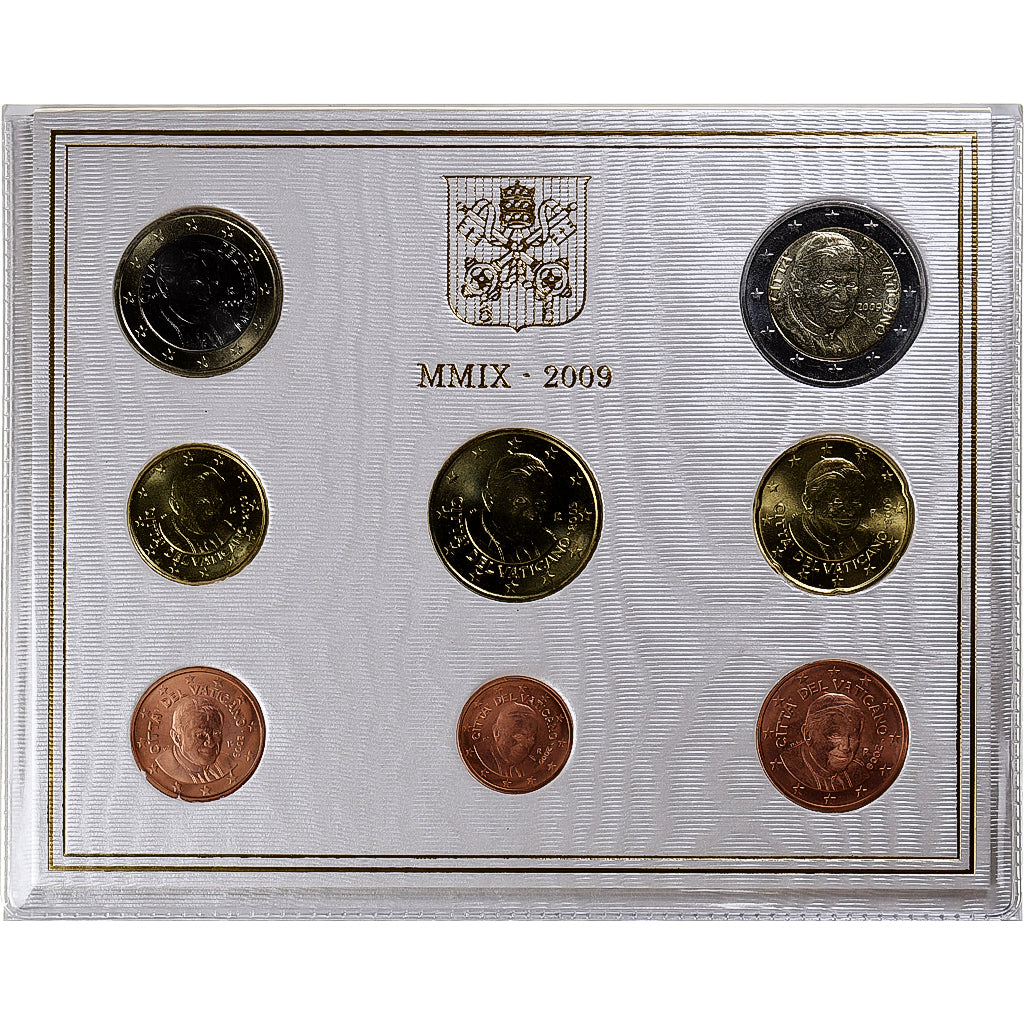 Vaticano, Benedict XVI, Set 1 ct. - 2 Euro, FDC, 2009, Rome, N/D, MS(65-70)